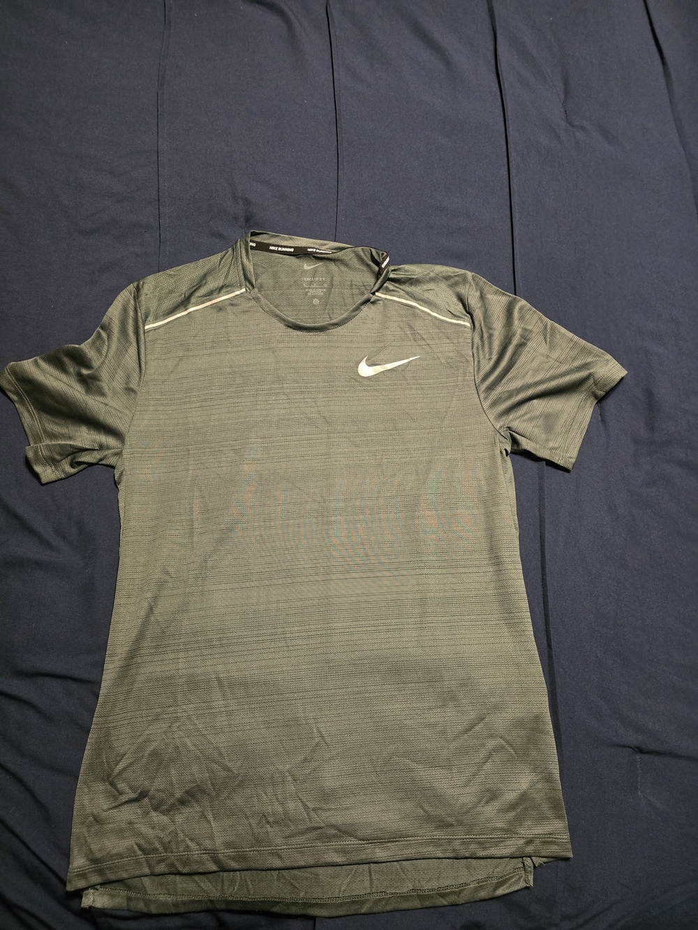 Nike Olive Green Short Sleeve Dri-FIT Training Tee - Small